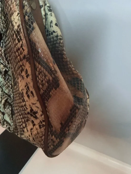 Jessica Simpson Python-Print Satchel - Picture 3 of 9